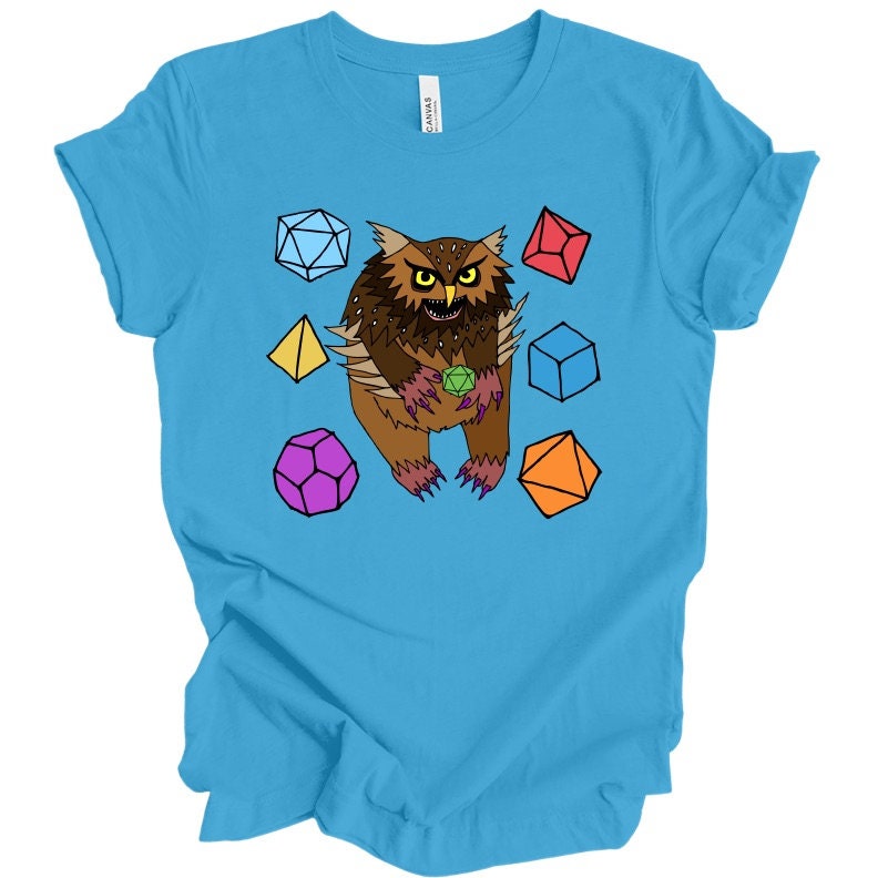 Owl Bear T Shirt DnD Fantasy Dungeons and Dragons inspired graphic design