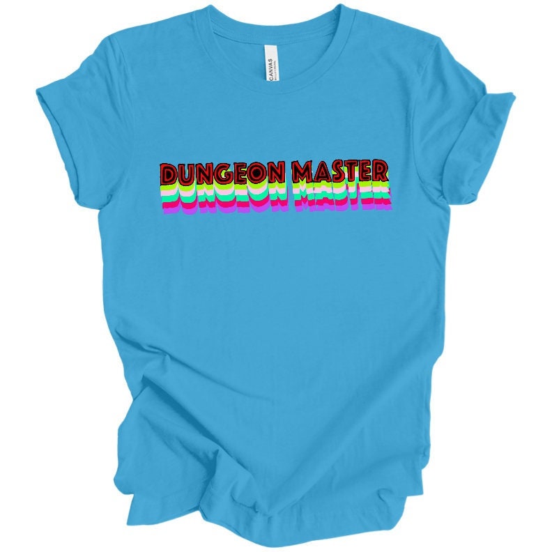 Dungeon Master T Shirt DnD Fantasy Dungeons and Dragons inspired graphic design