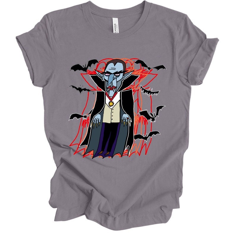 The Count T Shirt DnD Fantasy Dungeons and Dragons Halloween Dracula vampire inspired graphic design