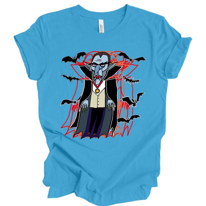 The Count T Shirt DnD Fantasy Dungeons and Dragons Halloween Dracula vampire inspired graphic design